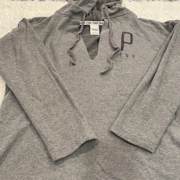 PINK Victoria's Secret Tops - PINK Gray Hoodie